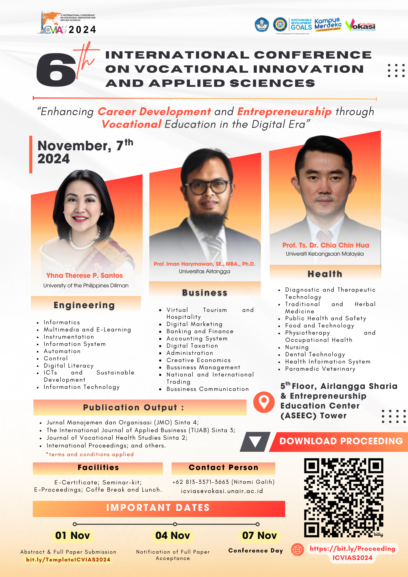 6th International Conference on Vocational Innovation and Applied Sciences