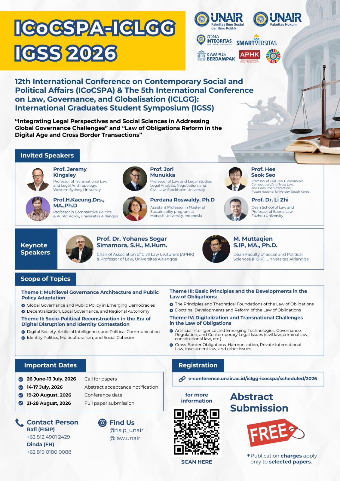 The 5th International Conference on Law, Governance, and Globalisation X 12th International Conference on Contemporary Social and Political Affairs (ICoCSPA)