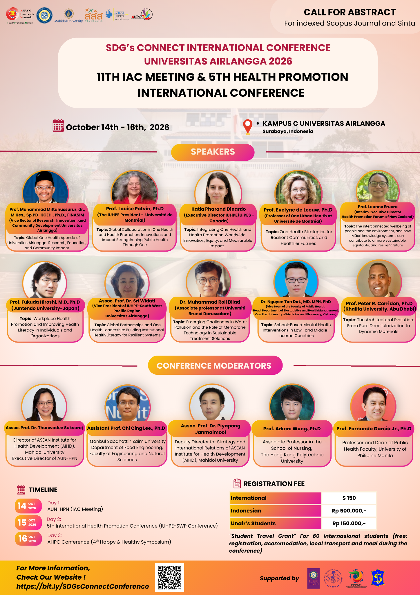 SDGs Connect International Conference Universitas Airlangga 2026, 11th IAC Meeting & 5th Health Promotion International Conference